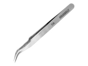 Extra Fine Curved Stainless Steel Tweezers (115mm)