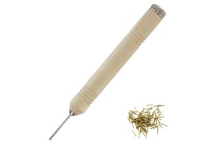 Pen Grip Pin Pusher With 100 Brass Pins