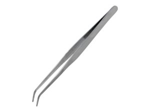 Strong Curved Stainless Steel Tweezers (175mm)