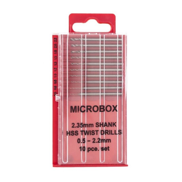 Rotacraft 10 Pce Microbox Shank Drill Set (0.5 - 2.2mm)